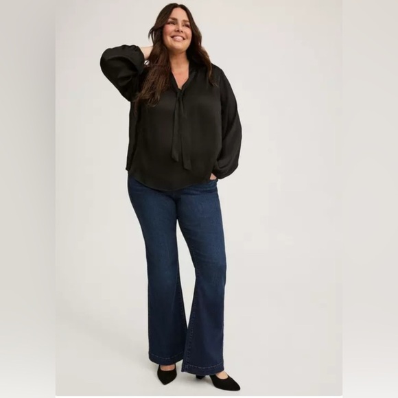 Torrid Tie Front Blouse - Picture 2 of 11